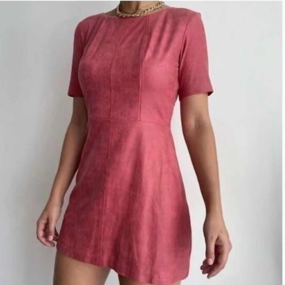 NWOT Alexis x Revolve Faux Suede Mini Dress Size S